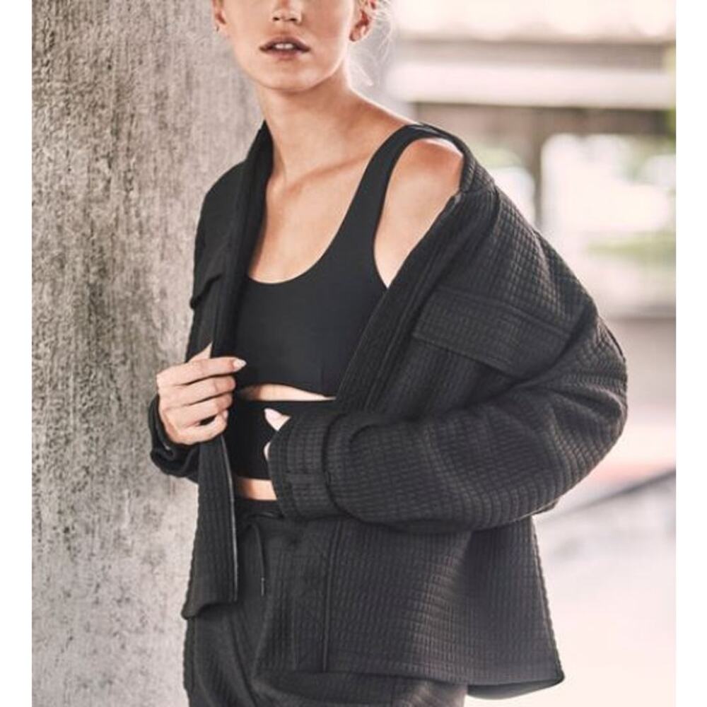 Devon Windsor Roxy Waffle Full Zip Oversized Jack… - image 3